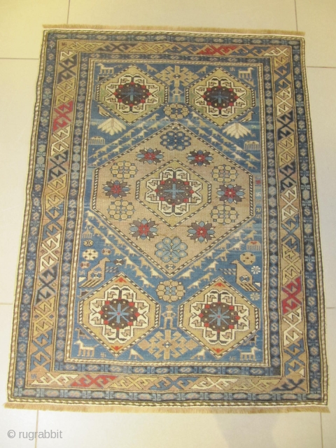 ref: S280/Chirvan Bakou Caucasian antique rug early 20th century , perfect condition
1.20x 0.90 , 4'0 x 3'0                