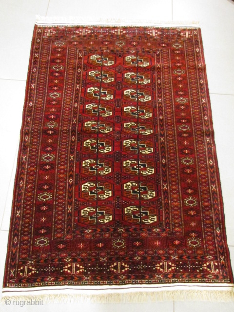 ref: s285 /boukhara Tekke turkmen Antique Rug ,perfect condition , size 1.50x1.05 cm 4'11"x3'5"                   
