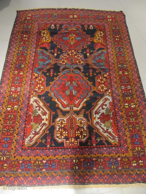 ref: S220 / KUBA CAUCASIAN ANTIQUE RUG, EARLY 20TH CENTURY EXCELLENT CONDITION 
size: 6'6 x 2'7  /  1.98 x 0.79           