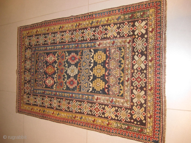 ref: S20 / KUBA TCHITCHI CAUCASIAN ANTIQUE RUG, 19TH CENTURY  , PERFECT CONDITION 
size: 1.50 X 1.00  /  4' X 3'         