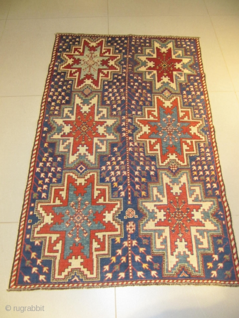 ref: S1545 / KUBA-LESGHI-TREE-OF LIFE DESIGN-CAUCASIAN ANTIQUE RUG field fragment restored condition
size: 1.70 X 1.05  /  5' X 3'
            