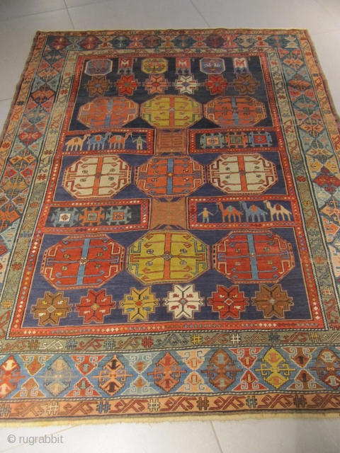 ref: S1773 / KUBA ORDOUTCH CAUCASIAN SOUMAK IN EXCELLENT CONDITION EARLY 20TH CENTURY 
size: 2.10 X 1.65  /  6' X 5'          