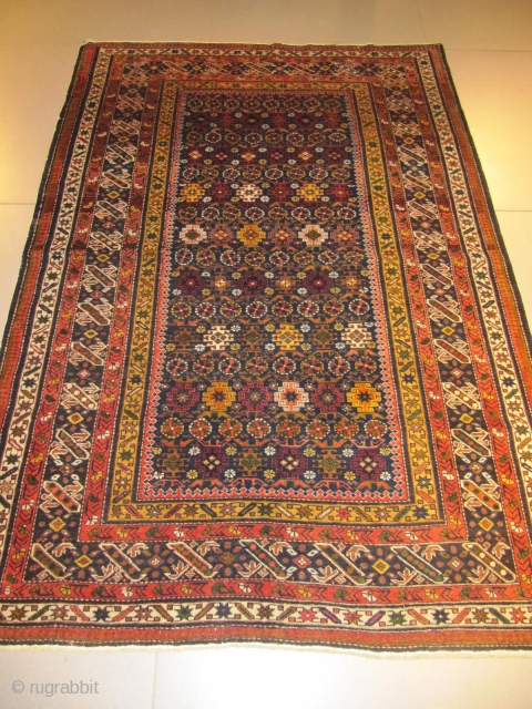 ref: S222, KUBA TCHITCHI CAUCASIAN ANTIQUE RUG END OF 19TH CENTURY PERFECT restored CONDITION 
size: 2.00 X 1.35  /  6' X 4'         