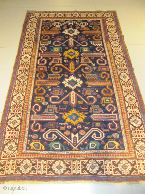 ref: S150 / KUBA PEREPEDIL CAUCASIAN ANTIQUE RUG 19TH CENTURY EXCELLENT restored CONDITION
size: 2.05 X 1.20  /  6' X 3'           