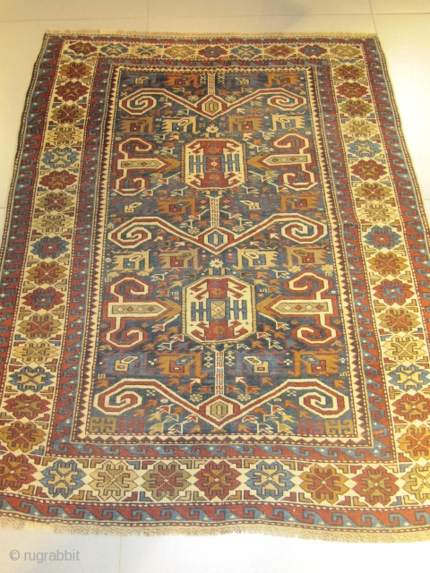 ref: S1829 /  KUBA PEREPEDIL CAUCASIAN ANTIQUE RUG EARLY 20TH CENTURY EXCELLENT CONDITION
size: 1.55 X 1.20  /  5' X 3'          