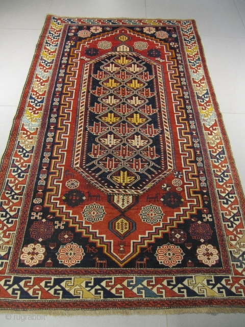 ref: S194 / Chirvan Vogel Caucasian antique rug, 19th century, perfect condition
size: 220 X 130  /  7' X 4'            