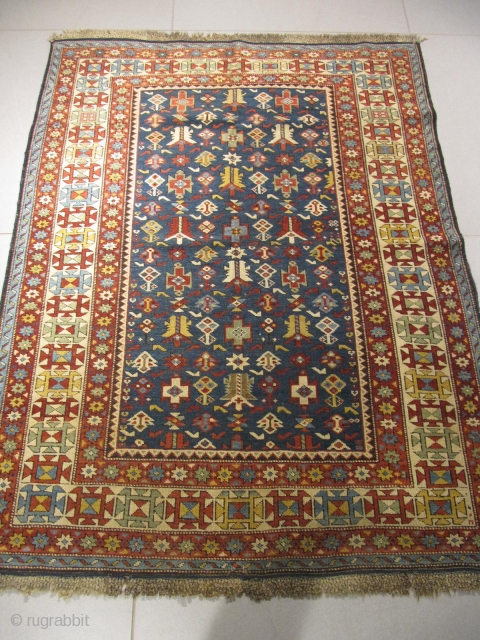 ref: S178 / Kuba Tchitchi Caucasian antique rug, 19th century, perfect condition
size: 160 X 125  /  5' X 4'            