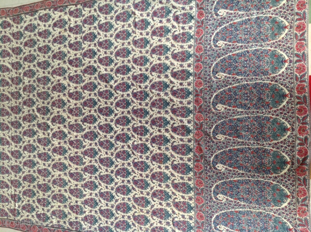 Rare master peace of afghan period kashmir shawl 1750-1800 circa it is in excellent condition very long 10.5 feet long and 4.5 feet wide. Very had to find this shawl in such  ...