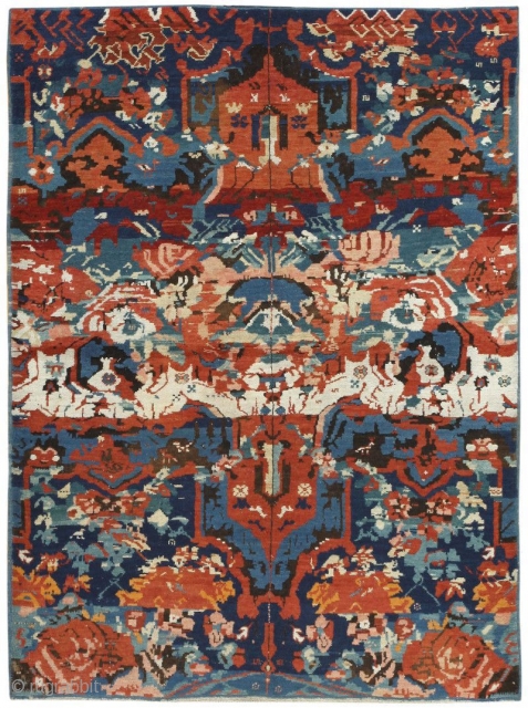 Antique Caucasian Seychour Rug 50040, Size: 3'10" x 5', Circa 1900 -- The bold pattern and exquisite detail of this magnificent Seychour rug suggests a summer evening rich with the perfume of lush  ...