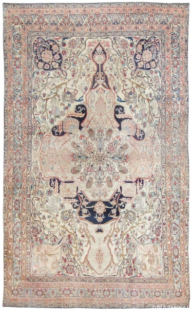 THIS ANTIQUE PERSIAN KERMAN RUG, 17 ft 6 in x 10 ft 9 in (5.33 m x 3.28 m), Circa 1890's, is part of our March 21st auction. This unreserved Nazmiyal auction  ...