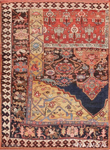 This rug is part of our June 18th auction.Antique Persian Bidjar Sampler rug , Circa 1890's.This auction includes antique rugs, vintage rugs, oriental rugs and tapestry collection from all major weaving countries.  ...
