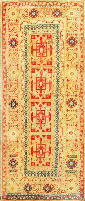 Beautiful Antique Turkish Oushak rugs, Country of Origin / Rug Type: Turkish rug , Circa Date: 1900 – True to the traditional style of Turkish Oushak rugs, there are countless angular points  ...