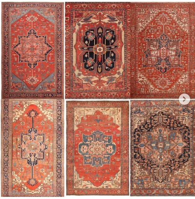 All these magnificent antique Persian Heriz / Serapi rugs are part of our October 15 auction. If you want a breathtaking piece, at a fraction of the retail price, this is one  ...