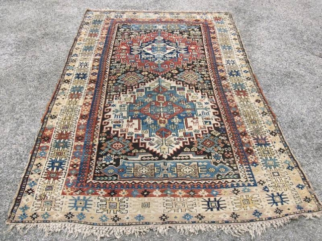 120years old daghestan rug 270x162 high pile,good condition,need small repairations!                       