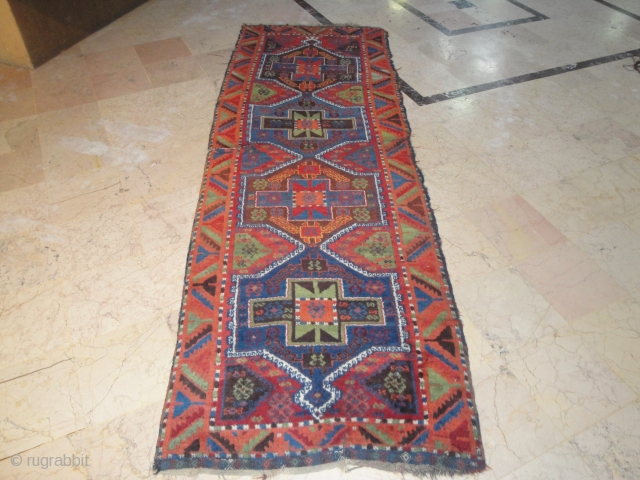 Anatolian kurdiş runner very old good condition size 280x95                        