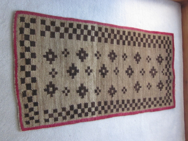 Tibetan khaden, sleeping and sitting rug, about 3 by 5 ft, circa.1900-1920,  excellent condition, $500                 