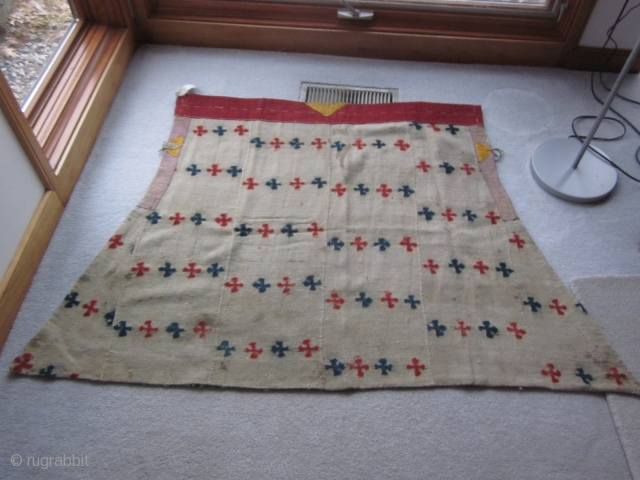 Tibetan, horse blanket, wool cloth with overall tie-dyed design,? 1900                       