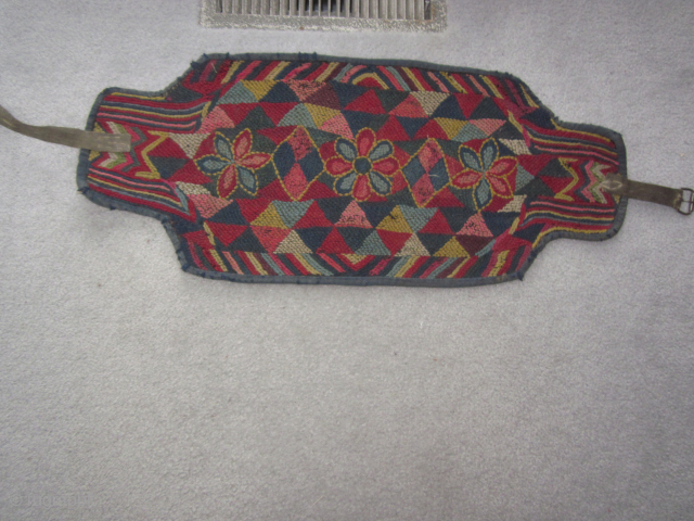 Tibetan Embroidered head strap,  c.late 20th                          