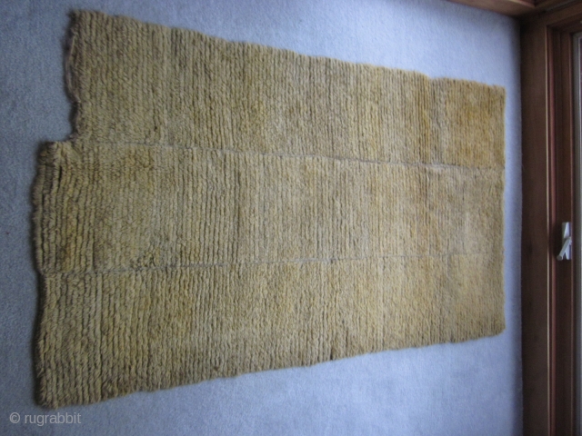 Tibetan Tsuk Truk Bedding rug. Rare Yellow Minimalism $600                        