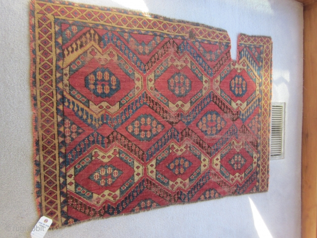 Ersari Turkmen, small rug fragment, early 19th C., 34 by 48 inches                     