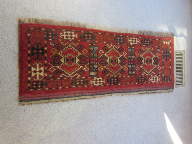 Ersari Turkmen torba, late 19th C, 19 by 49 inches                       