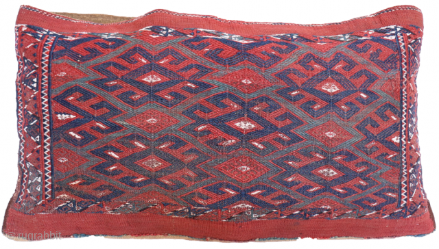Torba or bag woven by women from the Yomut tribe of Turkmenistan used to store household items and hung on the wall of the yurt. The workmanshipbais very well executed and the  ...