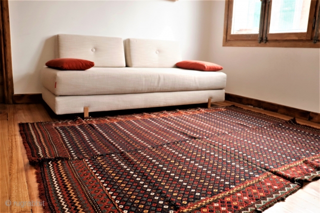 A type of kilim called “Shiraki” in Iran and woven by different ethnic arab groups from Southern Iran. Normally the shirakis are wrongly atributed to the Qashqai tribe. Most shirakis are woven  ...