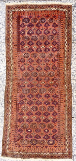 An unusual size for a Mushwani Belouch rug, from Herat region. Low pile but structurally sound, with an autumn palette. 166x72 cms 19th century. (A1812027).

Please get in touch or you can also  ...