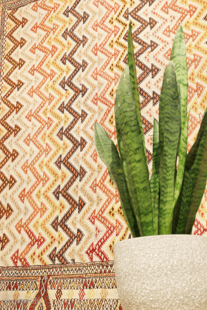 Antique Karapinar Kilim from Turkey

This exquisitely woven Karapinar kilim hails from Turkey and is a true testament to the craftsmanship of its creator. Clearly, it was a cherished piece, both for the  ...