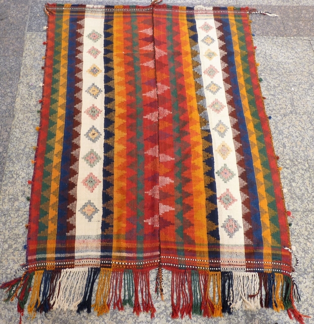 This moj (as the jajims are called in the South West of Iran), is finelly woven and all the dyes are natural. Normally mojes are thin, but this one is thick and  ...