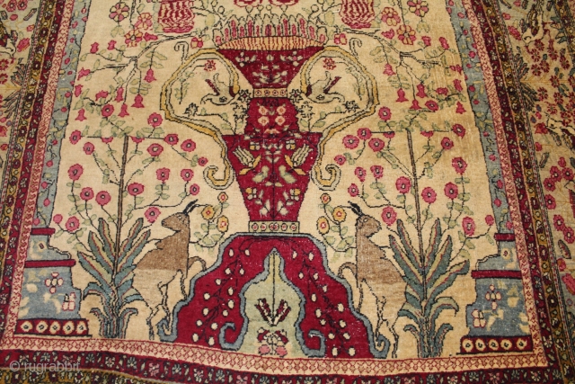 Fine Antique Tehran Rug size 205x130 .                          