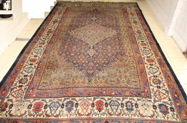 Antique fine Pesian Bijar carpet pure wool  450x280 cm.1880                       