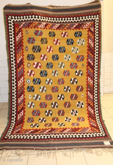 Beautiful fine antique Qashqui killim circa 1880-1900 265x160                         