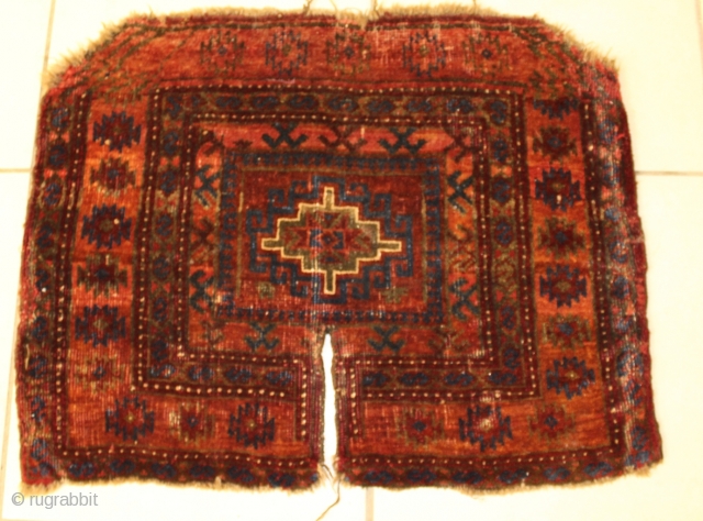 Fine Beluch saddle cover size 59cm x46cm circa 1900.                        