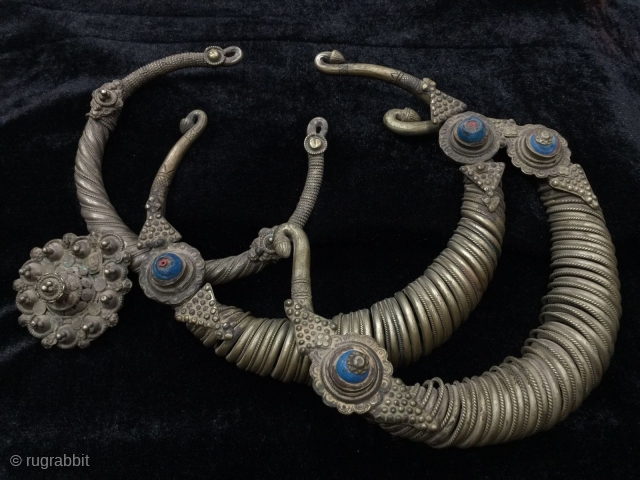 Tribal antique Pashtun torque necklaces from Afghanistan 
Complete handcrafted                        