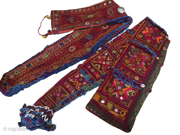 Antique hand made , silk thread hand embroidered tribal Afghan warrior men's  long rifle/gun  traditional covers from circa early 20th c to mid 20th c 
In excellent conditions   
