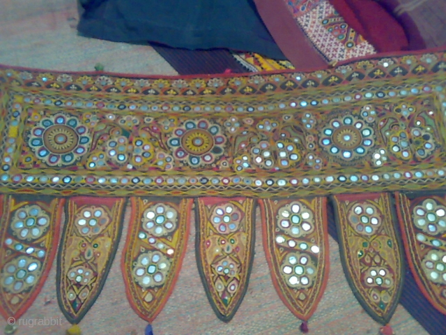 old mochi door hanging from kutch bhuj region of india..patterns of flower and birds..in very good condition.very rare to get  pieces in good condition        