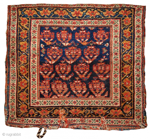 #1B356 collectible Persian "Malayer" bag 1.8' x 1.10' 1880,in original condition: has some age ware.                  