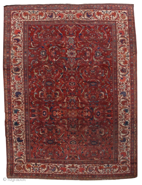 #1B458  Hand made antique Persian Sultanabad rug 9.10' x 13' ( 303cm x 396cm) 1880.C
                 