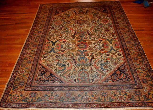 1B96 Persian "Mahal" rug 6.9' x 9.10' 1900, good condition.                       