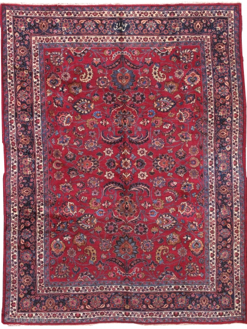 #1B461  Hand made antique Persian Mashad rug 8.7' x 11' ( 265cm x 335cm ) 1910.C
                
