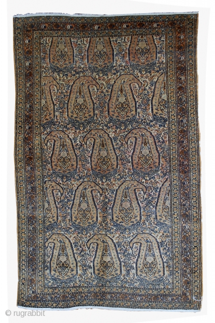 #1B33  Handmade antique Persian Bibikabad rug 4.2' x 6.7' ( 128cm x 204cm) 1900.C
                  