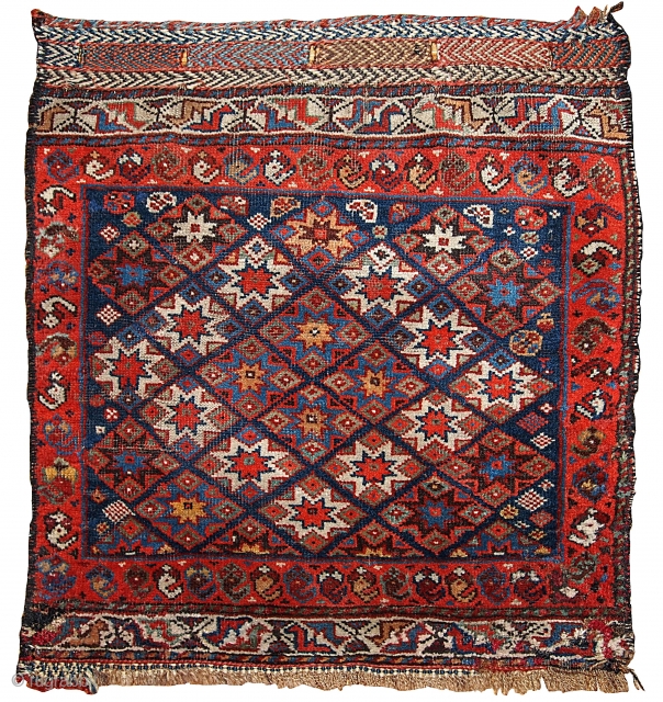 #1B316 Persian "Khamseh" bag face 1.10' x 2' 1880, in original good condition.                    