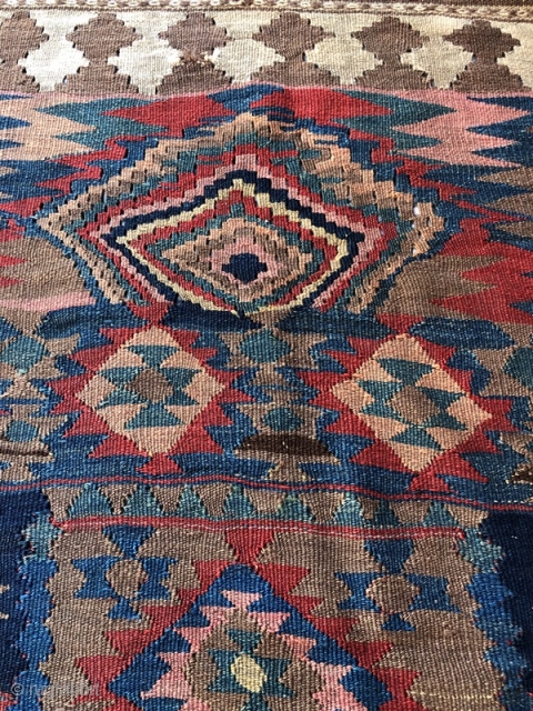 Antique persian veramin kilim ,

pure wool natural color , 310x 125 cm                     