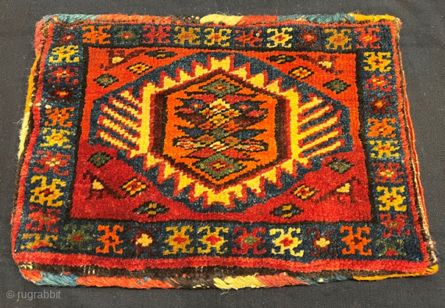 Antique Avshar bag pure wool natural color, 38x27 cm                        