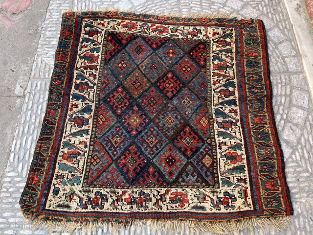 Antique Jaff Bag Face pure wool natural color, 82x76 cm                       