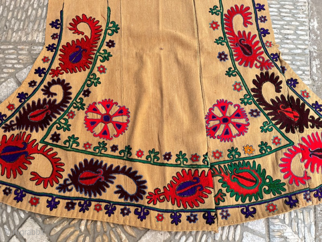 Antique Kyrgyzstan Wool Embroideri Handmade horse cover 130x106 cm                        