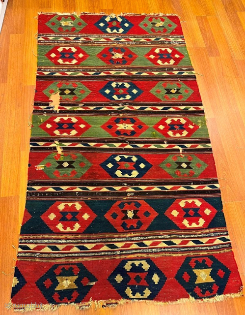 Antique kazak kilim ,200x113 cm                            