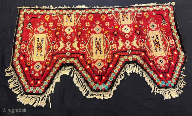 Antique saddle rug in good condition 145x75 cm                         