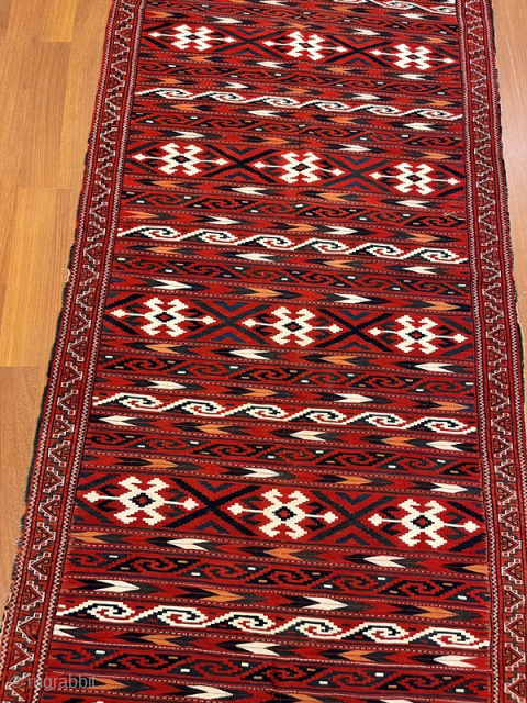 Antique turkmen kilim 306x110 cm                            